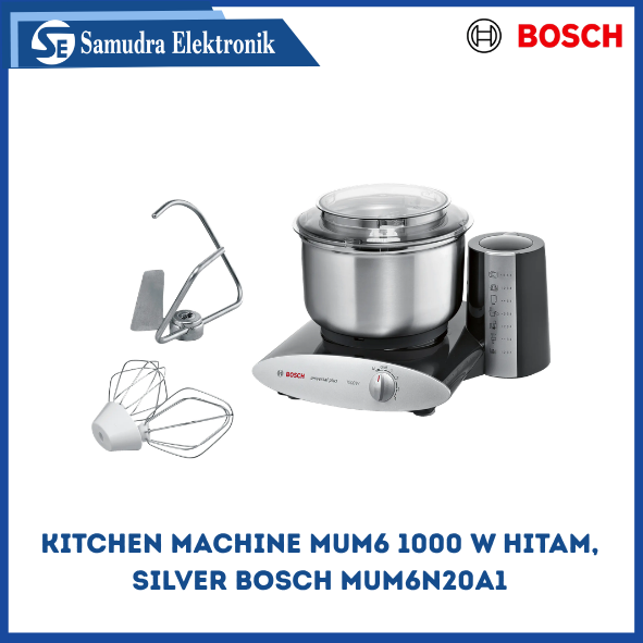 Kitchen machine MUM6 1000 W Hitam, Silver BOSCH MUM6N20A1