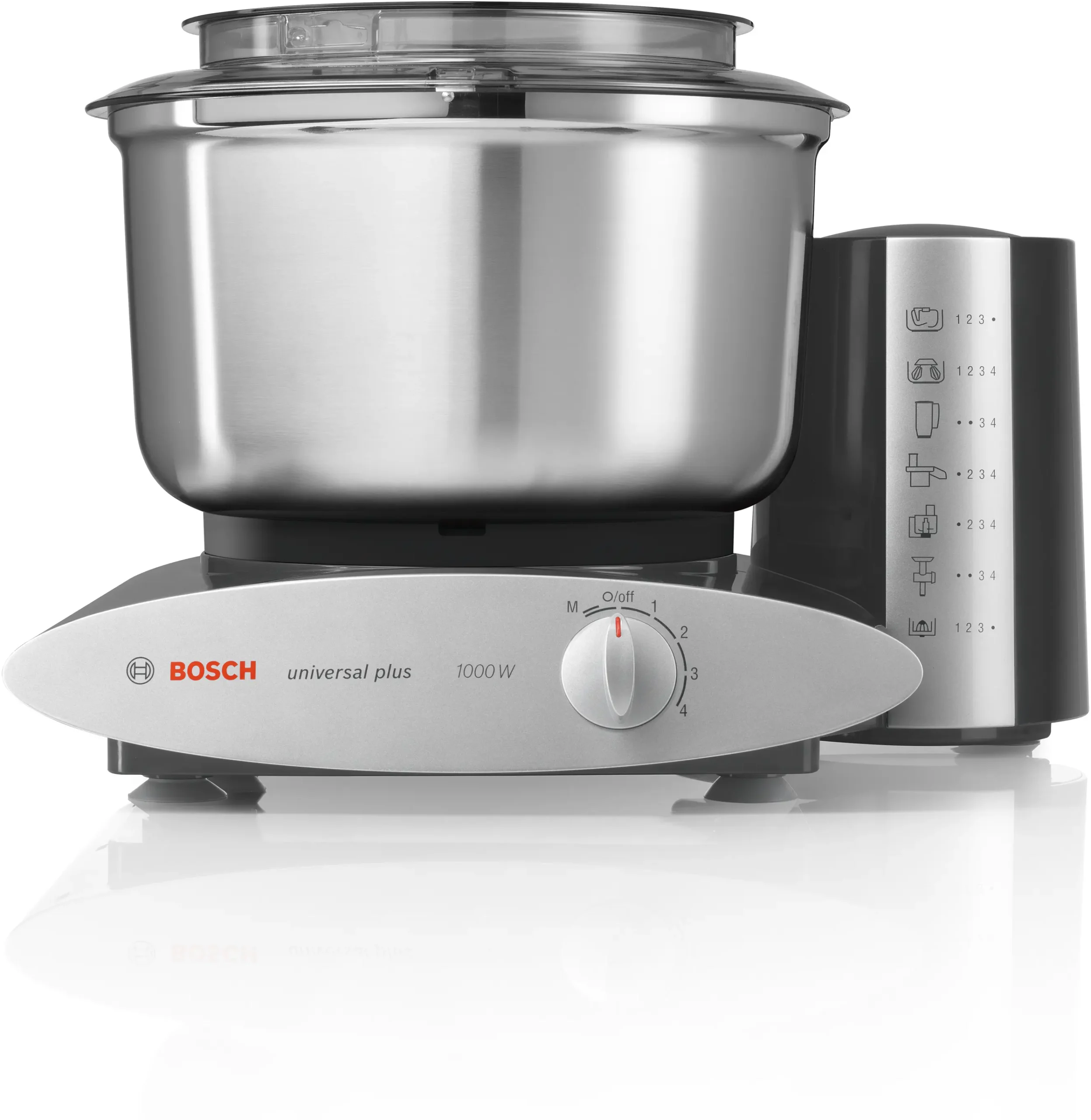 Kitchen Machine 1000 W Hitam, Silver BOSCH MUM6N20A1 - Gambar 3