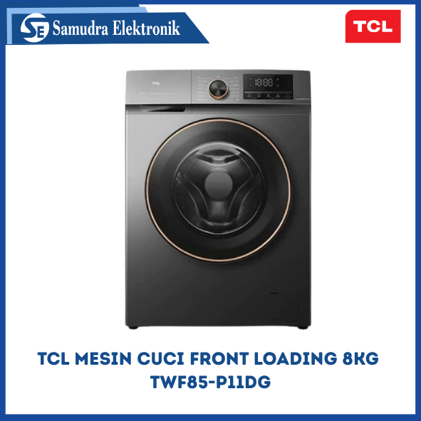 TCL Mesin Cuci Front Loading 8KG TWF85-P11DG